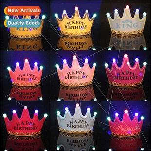 Glowing Crown Children Baby Can Hat Adults Wear Birthday