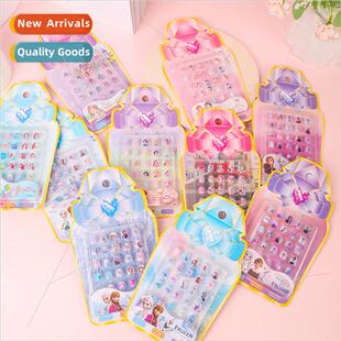 girls nail stickers beautiful Children princess wear