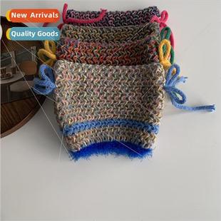 mixed colors cap personalized Korean wool design bow che tie