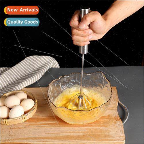 Semi-automatic stainless steel whisk press rotary whipping c