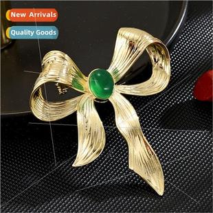 grade green agate Korea brooch high bow atmosp exquise