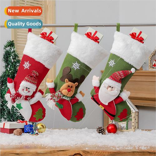 Santa Claus snowman elk socks Christmas e hanging gift bags
