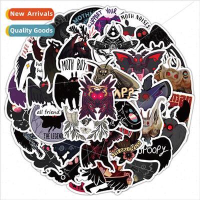 50 cartoon mothman graffiti stickers notebook handbook stati