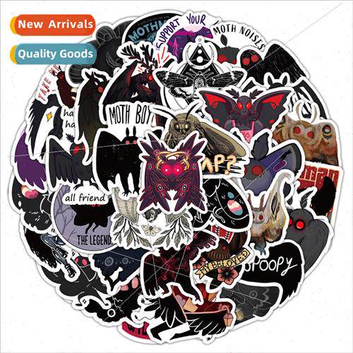 50 cartoon mothman graffiti stickers notebook handbook stati