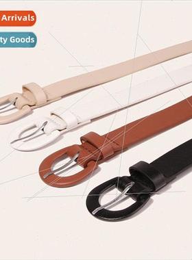 Women half-round bag buckle hundred basic costume belt simpl