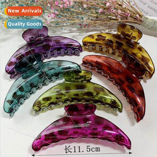 large grab clip leopard print Yuanbao clip hair accessories