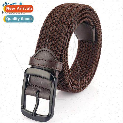 3.4cm elastic woven belt men high-end golf belt youth busine