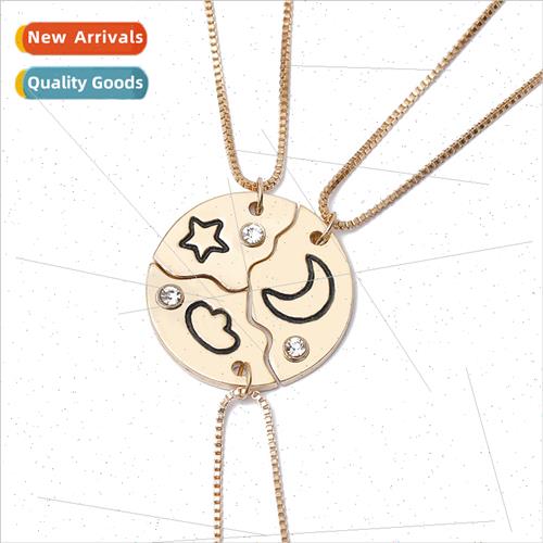 Koreanstudents girlfriends necklace good sister pendant star