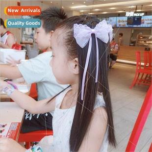 princess 适用girls modeling bow ponyt Children straight wigs