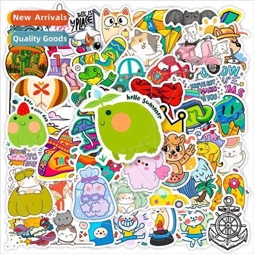 50 pcs of cute fresh net map mix and match children cartoon