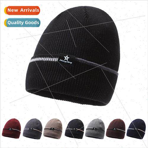 Autumn winter new core yarn knted cap wool cap padded warm c
