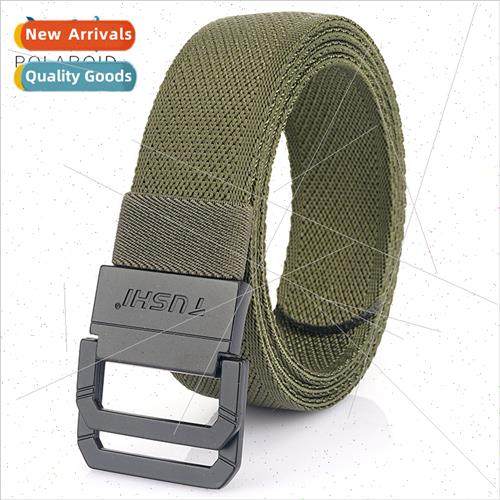 3.5cm double ring buckle thickened nylon elastic waist belt