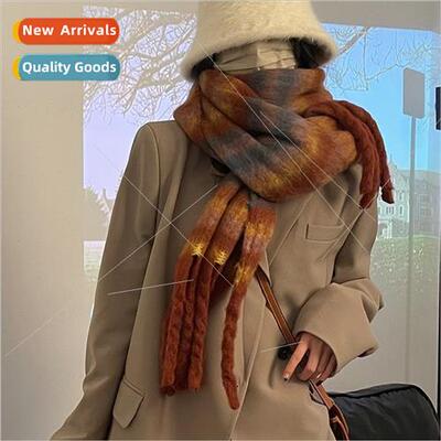 Mohair color striped thick braided hair pulling imation cash