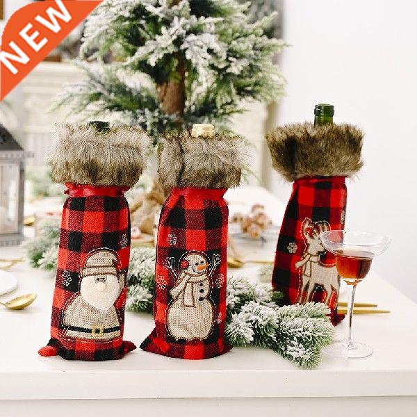 Christmas Wine Bottle Cover Merry Christmas Decor For Home