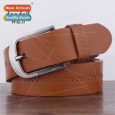 Hundreds men pin buckle belt car cut line retro belt teenage
