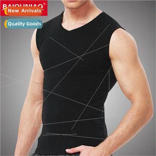 Men undershirt tight sports elastic cotton sweat undershirt