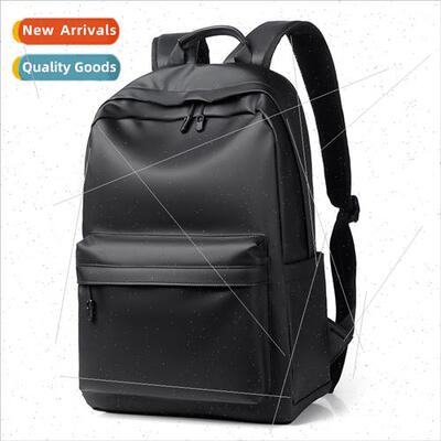 Leather membrane new men business laptop backpack travel stu