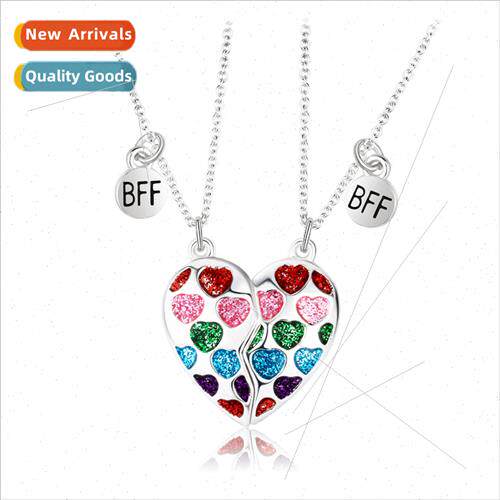 mple oil drip magnetic couple pendant necklace BFF good frie