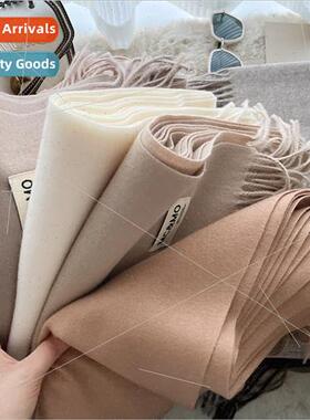 Cashmere scarf hsolid color tassel shawl long couples warm f