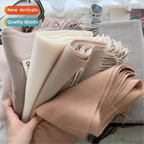 Cashmere scarf hsolid color tassel shawl long couples warm f