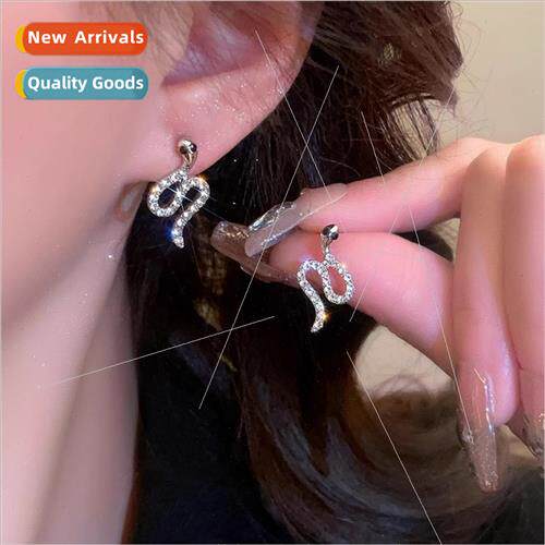 Valve big heroine silver wealth snake earrings niche earring