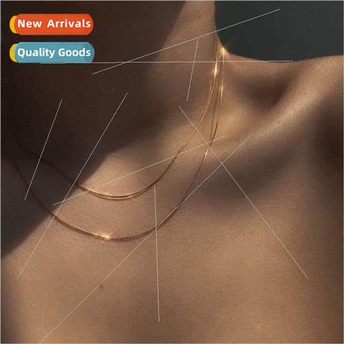 Europe simple round snake gold chain necklace fashion summer
