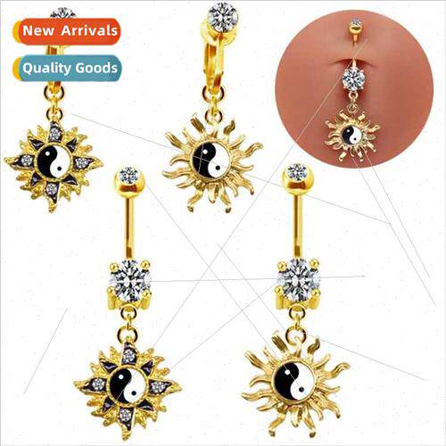 Europe Sun Belly Button RingSunflower Belly Button RingBelly