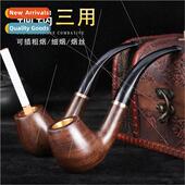 9mm Triple Mouth Tobacco Filter Pot Copper use Pipe Ebony