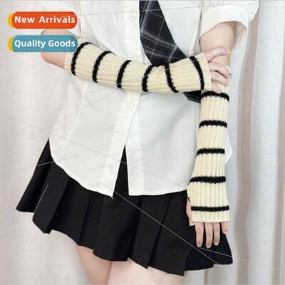 New spaghetti knted woolen sleeve Autumn winter warm Japanes