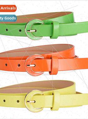 New rustic thin belt simple candy color dress belt fashion r