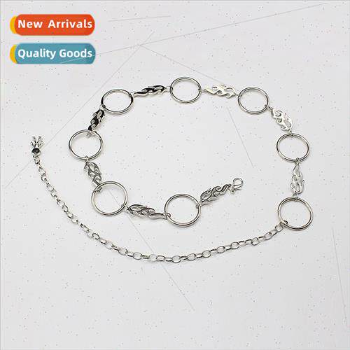 Women Fashion  lver Decoration Waist Chain Dress Hundred Met