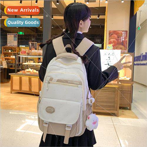 new middle school schoolbag simple capacy load reduction spi