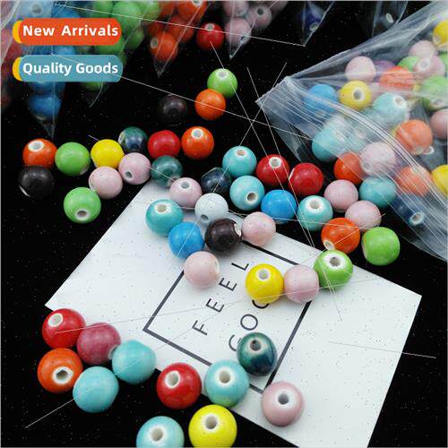 10mm solid color ceramic beads diy bracelet necklace loose b
