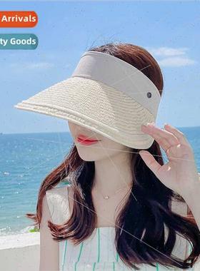 Large-brimmed sun hat summer outing sunscreen hollow top hat