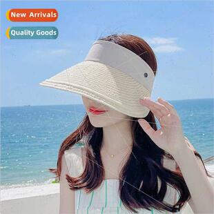 Large-brimmed sun hat summer outing sunscreen hollow top hat