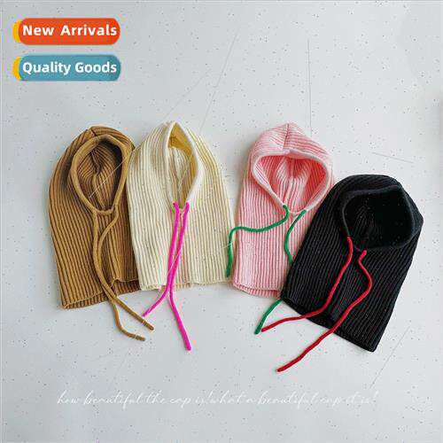 Children raffa hat autumn winter windproear protection solid