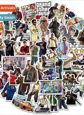 50 action game grand theft auto graffi stickers luggage skat