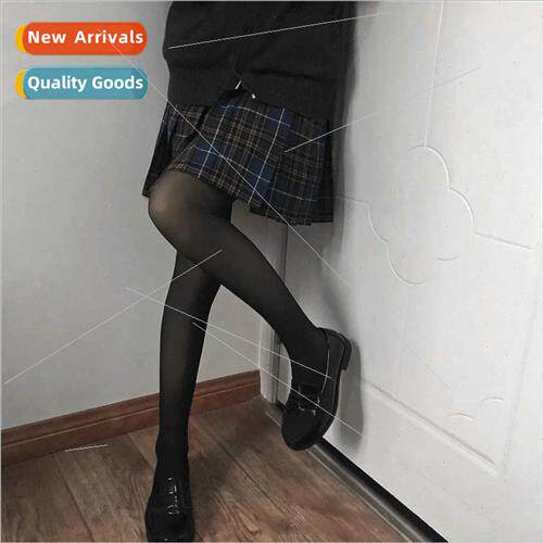Velvet black stockings plaid skirt spicy schoolgirl jk pure