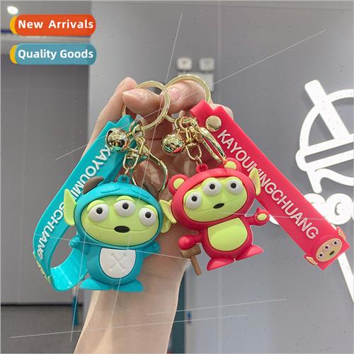 Three-eyed alien small pendant cartoon cute car key chain sc