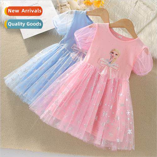 Girls dress summer 2023 new 适用eign- Frozen Princess Elsa s