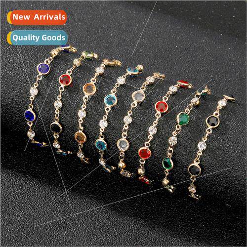 Europe fashion jewelry inlaid gemstone bracelet chain new pe
