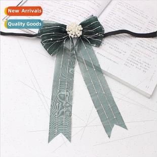 Tie Bow Necklace Girls Party Transparent Dress Mesh