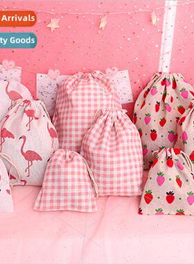 New cute storage bag drawstring pocket portable dust travel