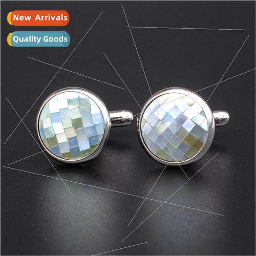High-grade abalone mother-of-pearl men cufflinks gradient sh