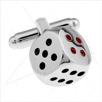 French cufflinks Gambling Saints Gambling Fighter Color Dice