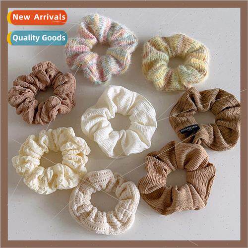 Korea autumn winter plush hair ring pig large intestine hair