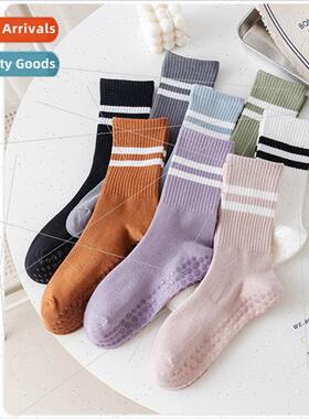 Socks women cotton yoga socks -slip mid-calf Pilates socks -
