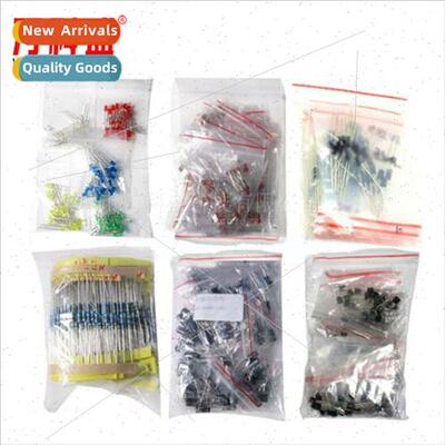 1390PCS Resistor Packs Electrolytic Capacor Packs LED Diode