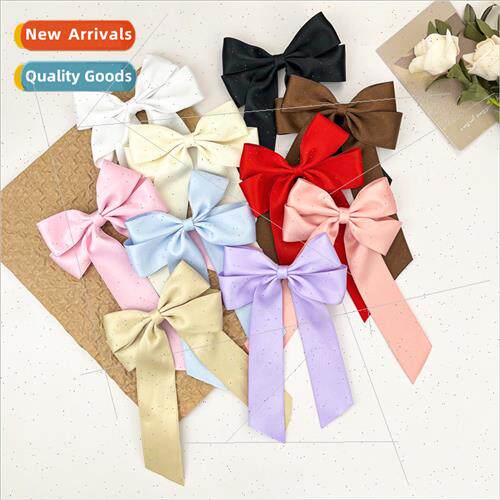 2023 new large bow hair clips female back head fluttering bh