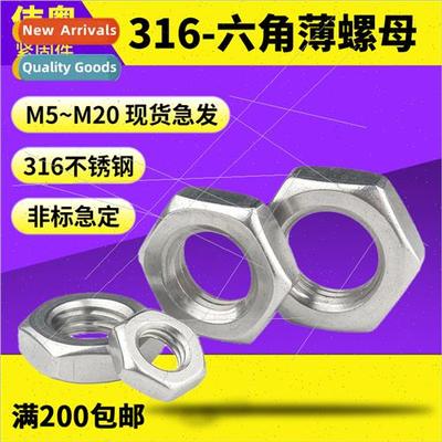 316 Stainless DIN439 Hexagonal Thin Nut Screw Cap Screw Nut